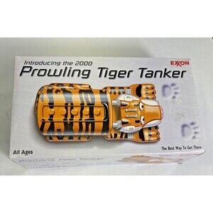 Vintage 2000 Exxon Prowling Tiger Tanker  From Exxon (ESSO) + 2 Batteries